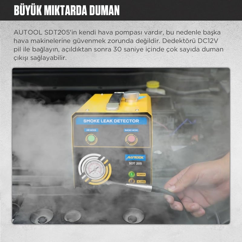 Autool Automotive Smoke Machine 12V Car Pipe System Leak Detector Fuel Leakage Diagnostic Tester for Car, Motorcycle, Truck and More - Image 5